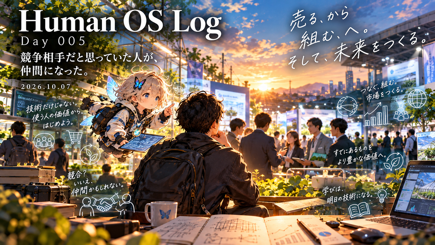 Human OS Log Day 005 競争相手だと思っていた人が仲間になった