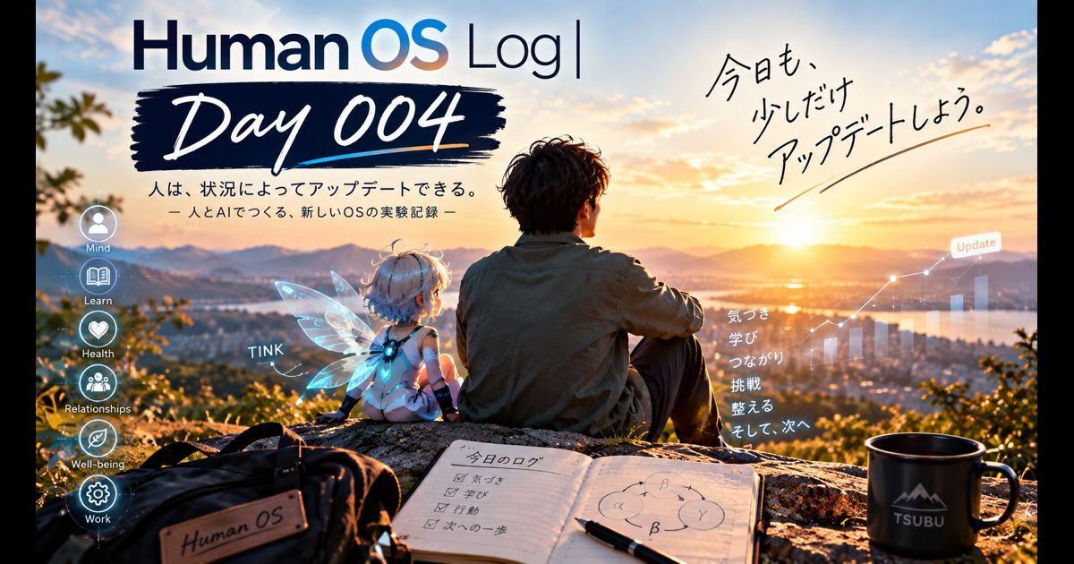 Human OS Log｜Day 004　昨日の学びが、今朝には技術になっていた。